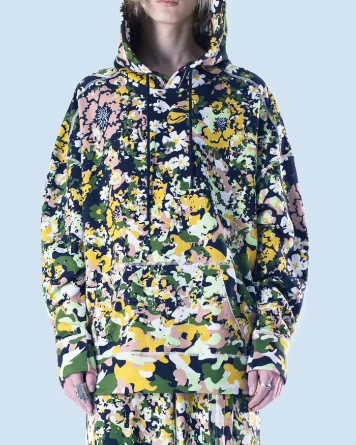 Henrik Vibskov Boutique Floral Camo Oversized Parka Jumper 8211 Maastokuvio Women Jackets and Coats