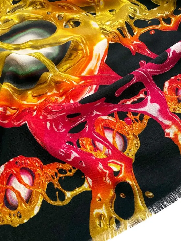 Henrik Vibskov Boutique Hyper Gold Scarf 8211 Black Men Scarves