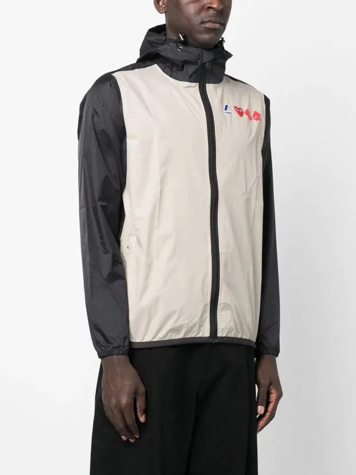 Henrik Vibskov Boutique KWay Double Colours Cagoule 8211 BeigeBlack Men Jackets and Coats
