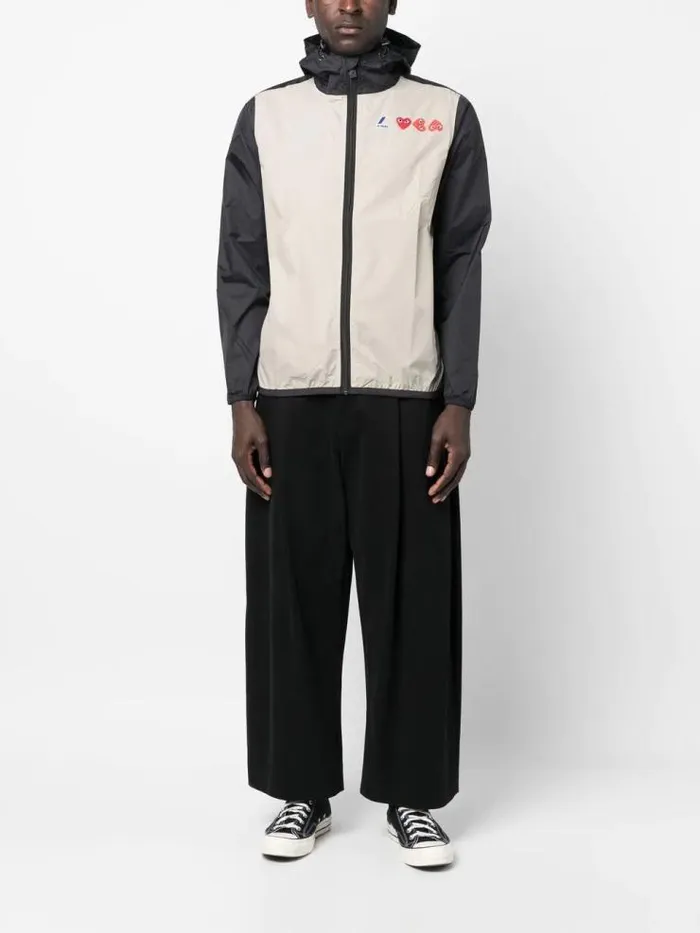 Henrik Vibskov Boutique KWay Double Colours Cagoule 8211 BeigeBlack Men Jackets and Coats