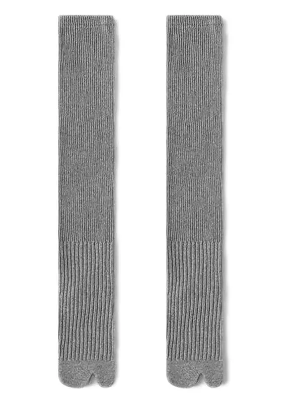 Henrik Vibskov Boutique KneeHigh Ribbed Tabi Socks 8211 Grey Men Socks