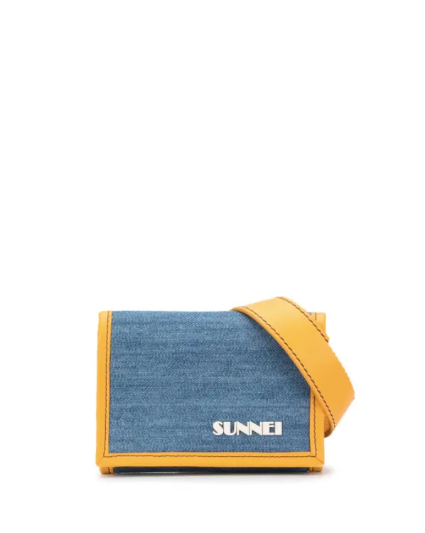 Henrik Vibskov Boutique Logo Print Trifold Wallet 8211 BlueYellow Men Wallets Henrik Vibskov Boutique Logo Print Trifold Wallet 8211 BlueYellow Men Wallets