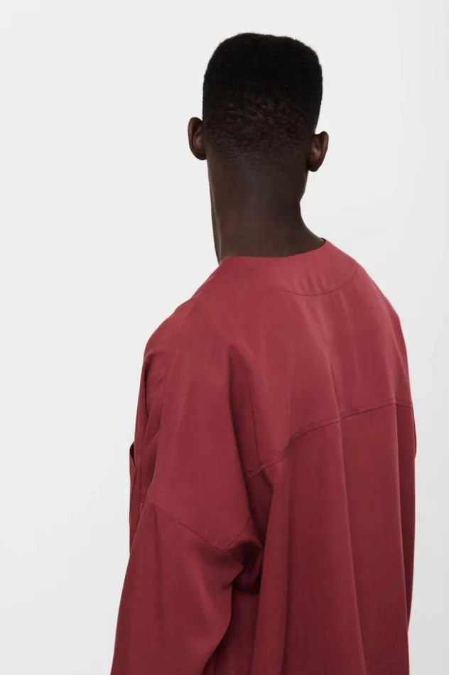 Henrik Vibskov Boutique Luiz Shirt 8211 Red Earth Men Shirts
