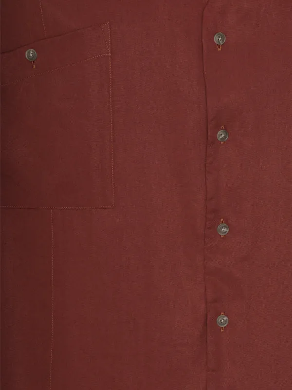 Henrik Vibskov Boutique Luiz Shirt 8211 Red Earth Men Shirts