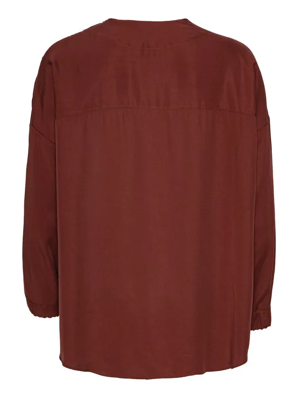 Henrik Vibskov Boutique Luiz Shirt 8211 Red Earth Men Shirts