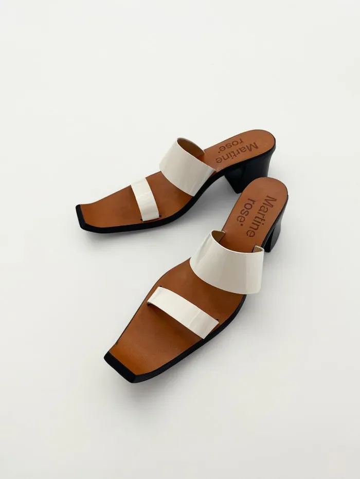 Henrik Vibskov Boutique Rupie Heel Sandal 8211 White Patent Women Sandals