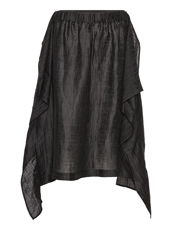 Henrik Vibskov Boutique Uncut Silk Skirt 8211 Black Women Skirts and Shorts