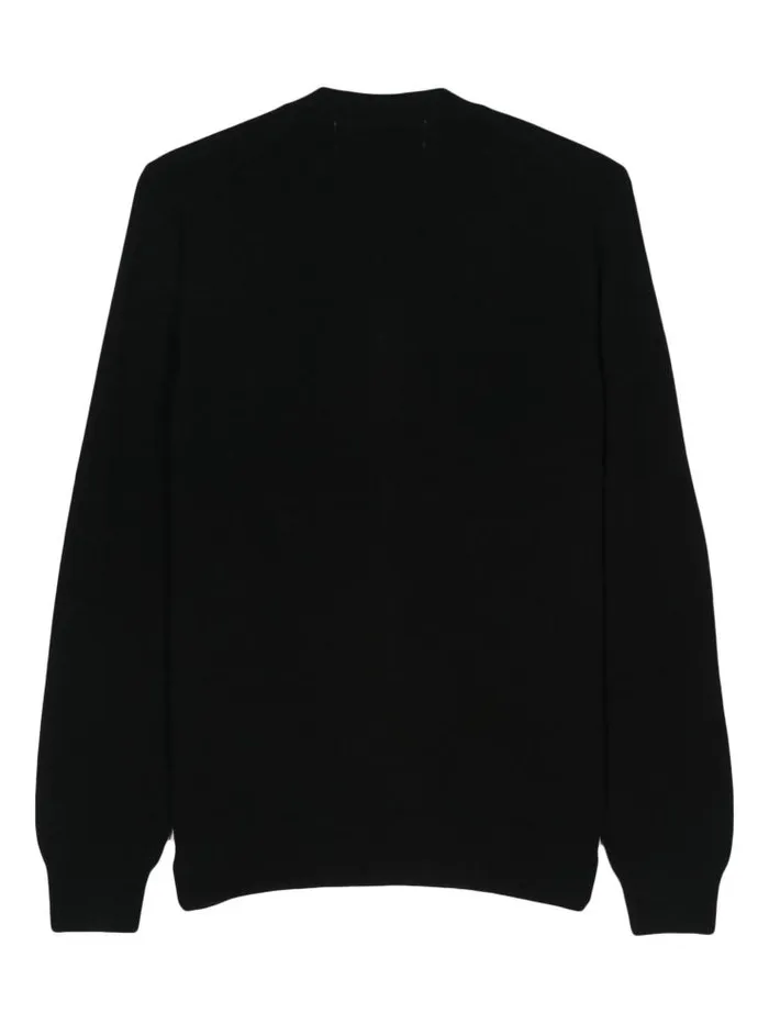 Henrik Vibskov Boutique VNeck Cardigan Red Heart 8211 Black Men Knitwear