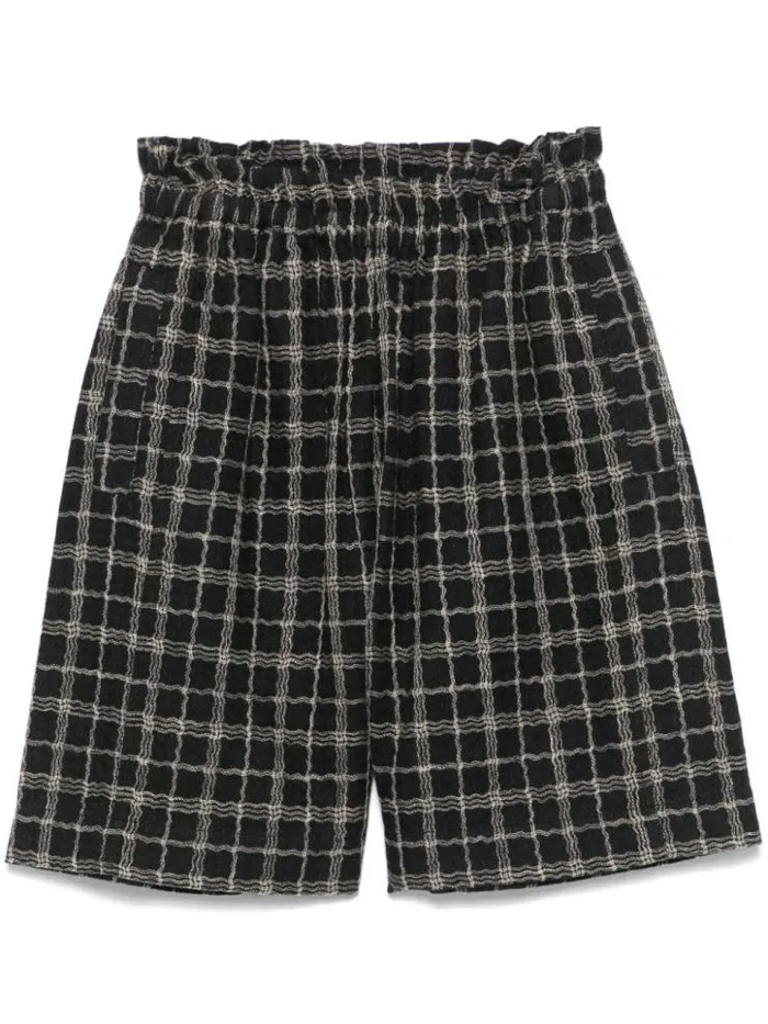 Henrik Vibskov Boutique Waybill Shorts 8211 Black Curvy Grid Men Shorts