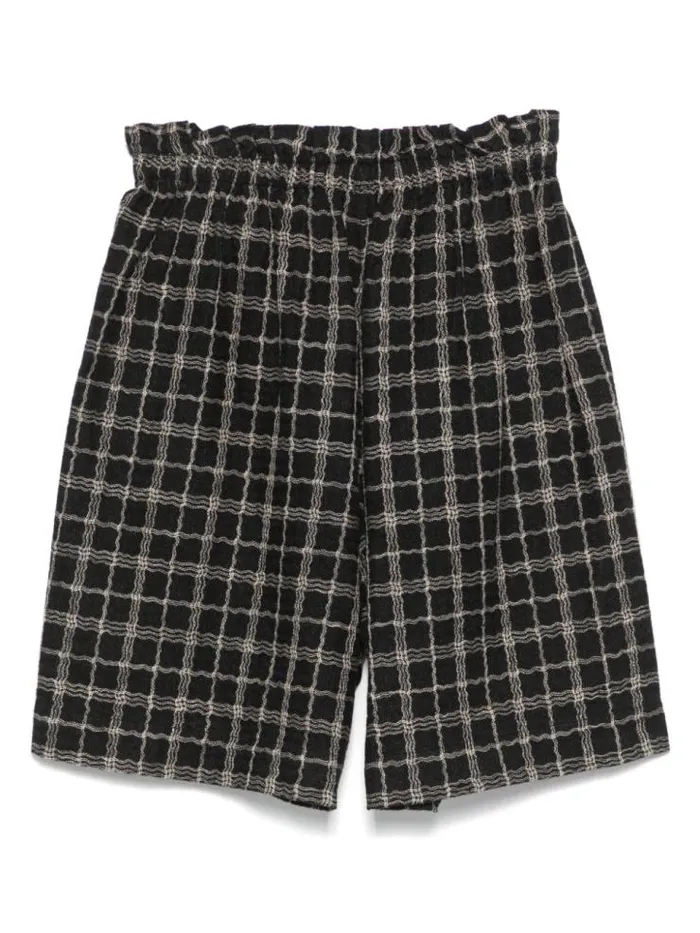 Henrik Vibskov Boutique Waybill Shorts 8211 Black Curvy Grid Men Shorts