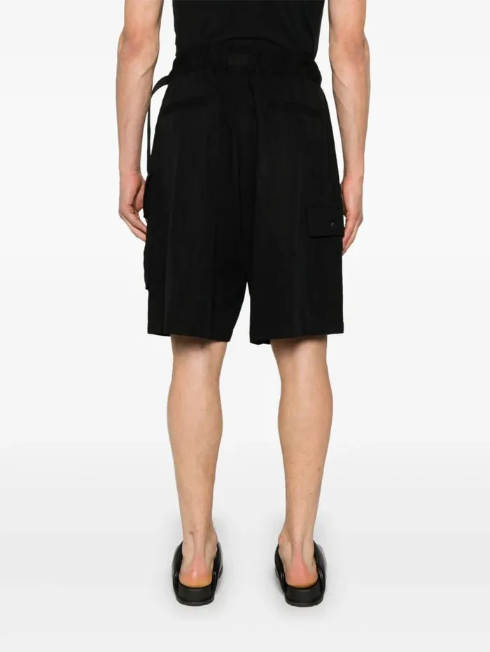 Henrik Vibskov Boutique Y3 Washed Twill Shorts 8211 Black Men Shorts