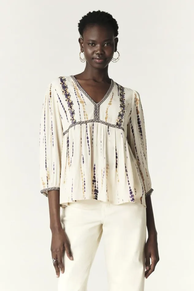 Isis34Sleeve Blouse Clothing Baandsh Tops and Shirts