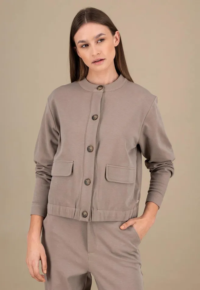 Jack Women FYNCHHATTON Modern Jacket With Pockets Attached Summer Taupe
