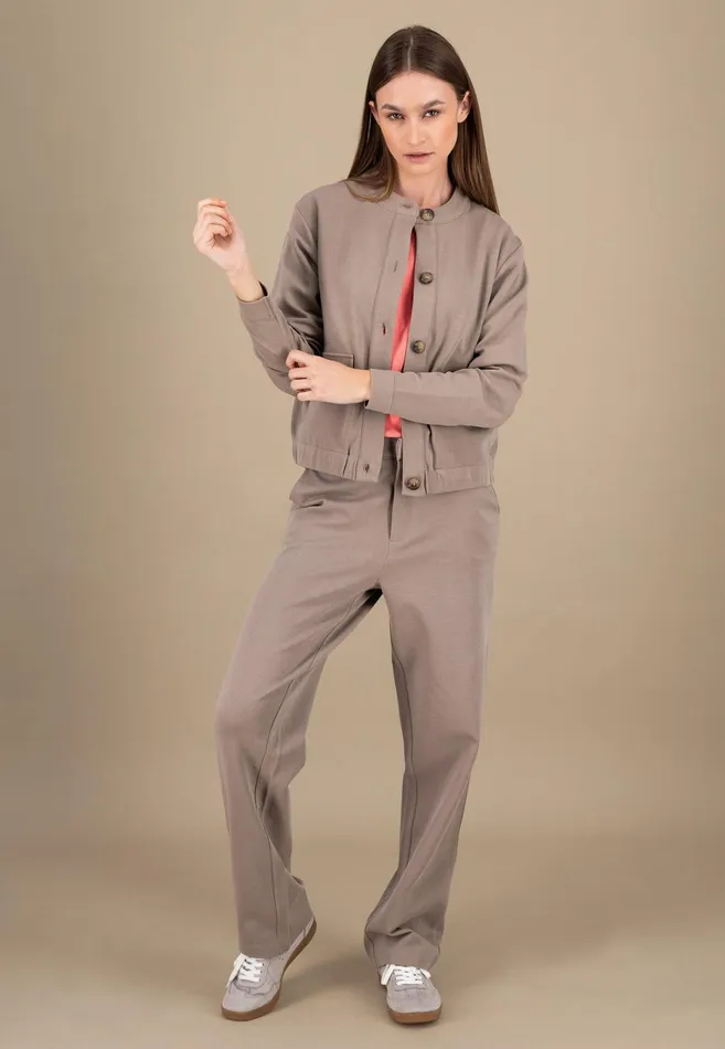 Jack Women FYNCHHATTON Modern Jacket With Pockets Attached Summer Taupe