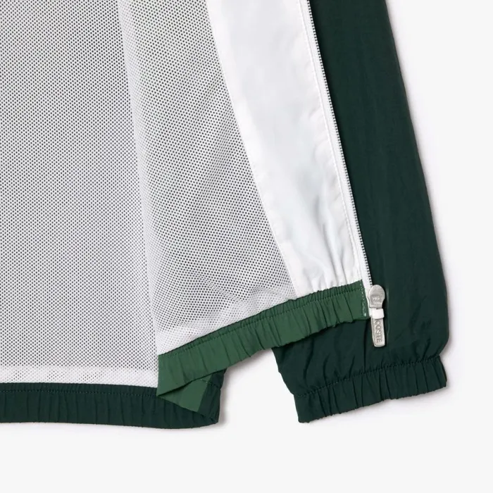 Jackets and Coats Kids Lacoste Kids039 Colorblock ZipUp Jacket Green Flashy Yellow White Dark Green Nti