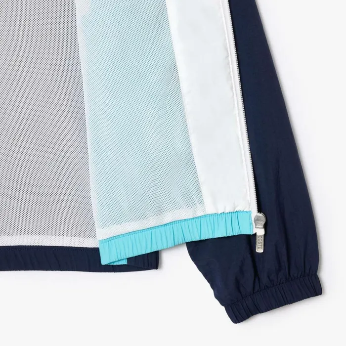 Jackets and Coats Kids Lacoste Kids039 Colorblock ZipUp Jacket Navy Blue White Bordeaux Blue P1i