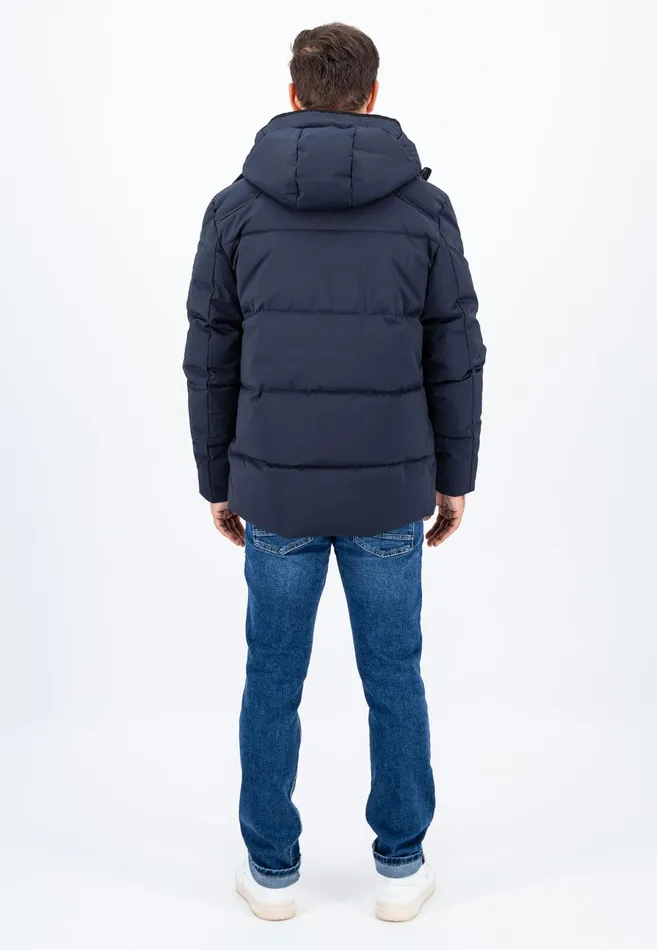 Jackets and Coats Men FYNCHHATTON Buffer Jacket With Hood Dark Navy