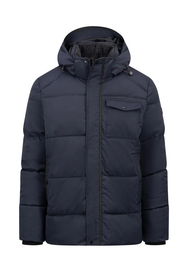 Jackets and Coats Men FYNCHHATTON Buffer Jacket With Hood Dark Navy