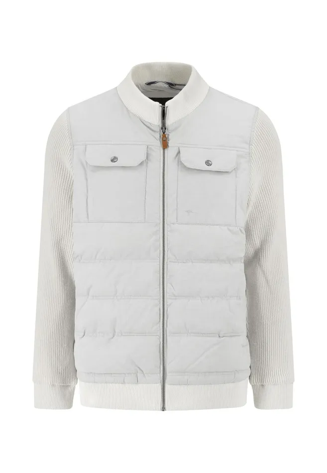 Jackets and Coats Men FYNCHHATTON Hybrid Jacket With Breast Pockets Navynew Offwhite
