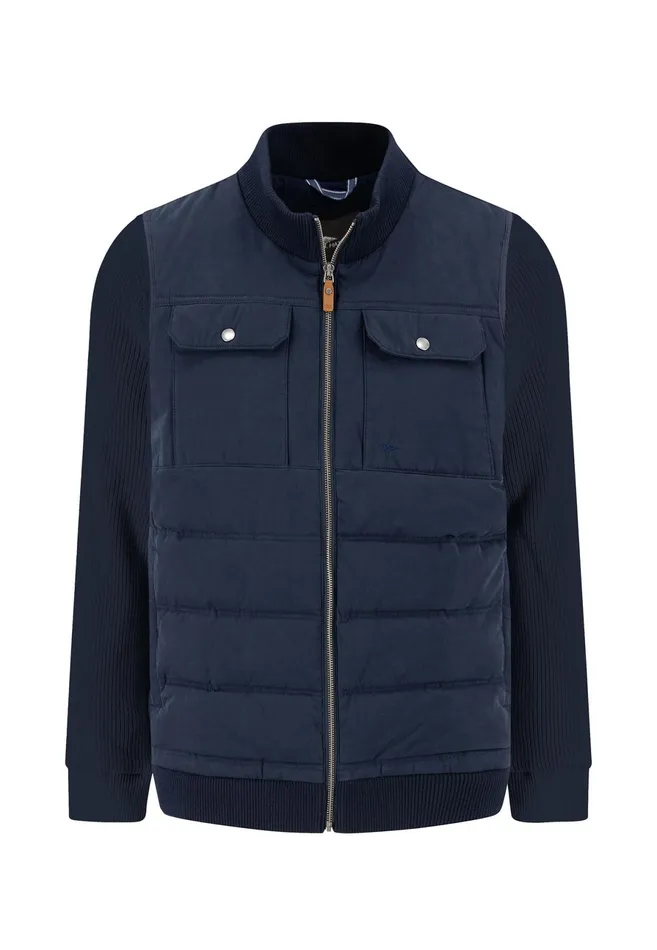 Jackets and Coats Men FYNCHHATTON Hybrid Jacket With Breast Pockets Navynew Offwhite