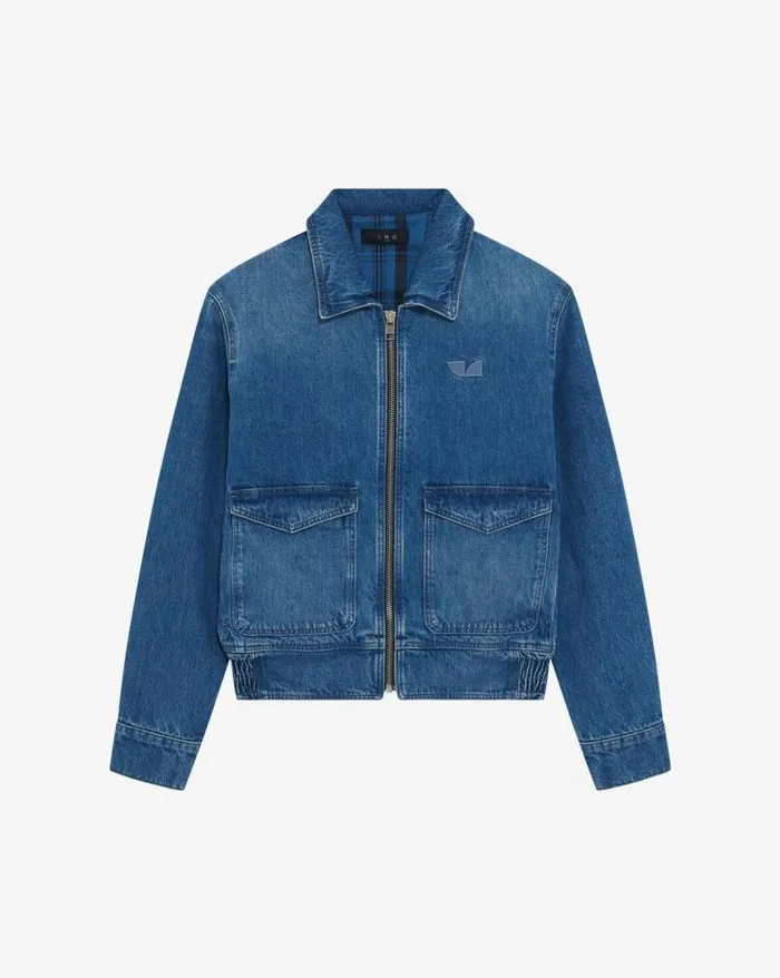 Jackets and Coats Men IRO AMIL DENIM LOGO JACKET