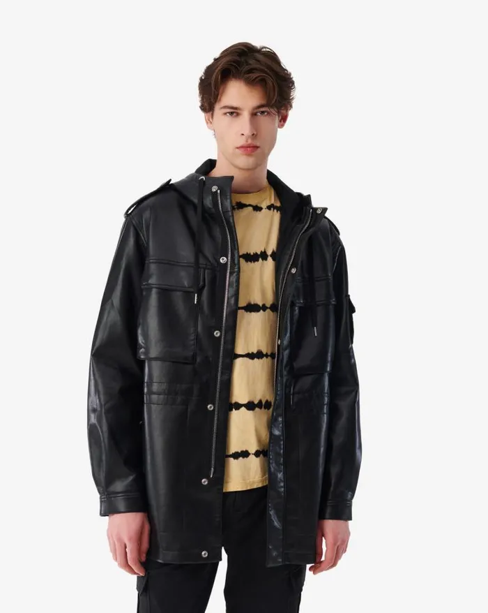 Jackets and Coats Men IRO EFHIO VEGAN LEATHER PARKA