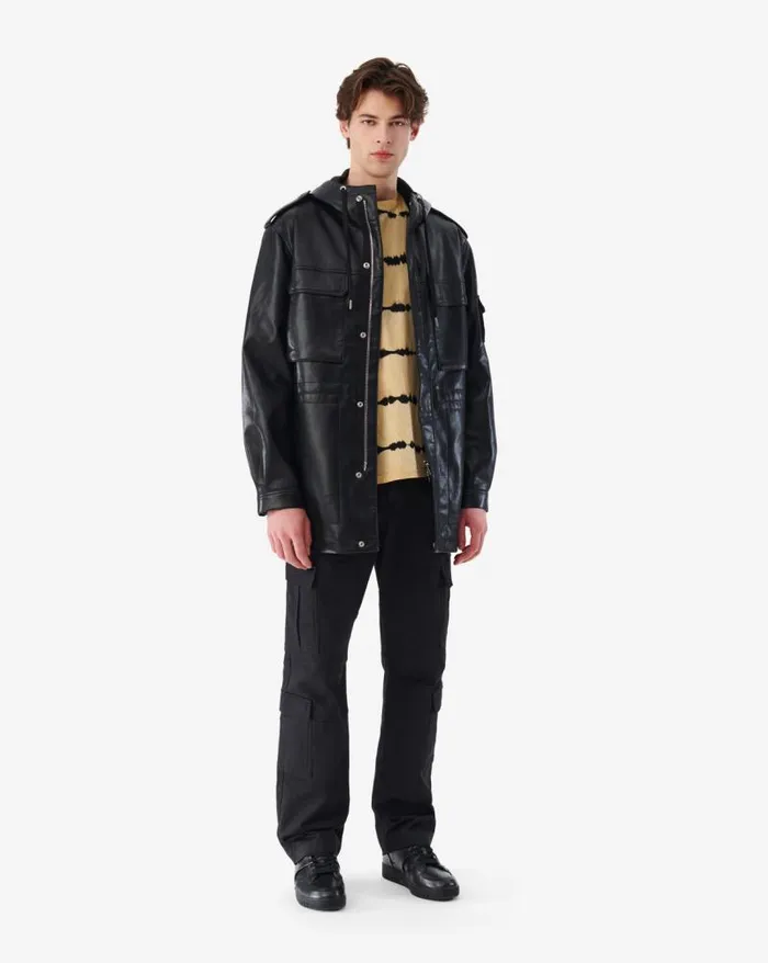 Jackets and Coats Men IRO EFHIO VEGAN LEATHER PARKA