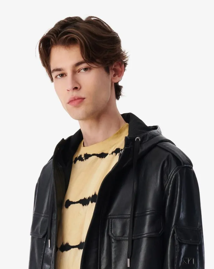 Jackets and Coats Men IRO EFHIO VEGAN LEATHER PARKA