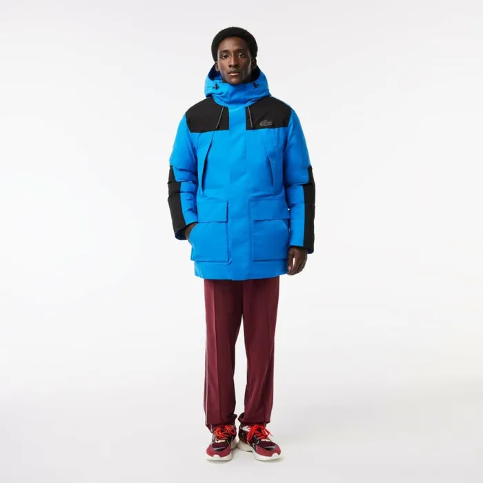 Jackets and Coats Men Lacoste Men039s Colorblock Multipocket Hooded Parka Blue Black Izk Jackets and Coats Men Lacoste Men039s Colorblock Multipocket Hooded Parka Blue Black Izk