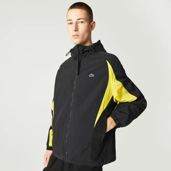 Jackets and Coats Men Lacoste Men039s Heritage Colorblock Jacket Black Yellow Tj6 Jackets and Coats Men Lacoste Men039s Heritage Colorblock Jacket Black Yellow Tj6