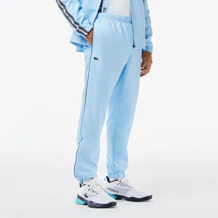 Jackets and Coats Men Lacoste Men039s Recycled Fabric Tennis Sweatsuit Pastel Blue Hbp