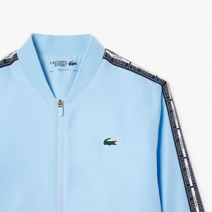 Jackets and Coats Men Lacoste Men039s Recycled Fabric Tennis Sweatsuit Pastel Blue Hbp
