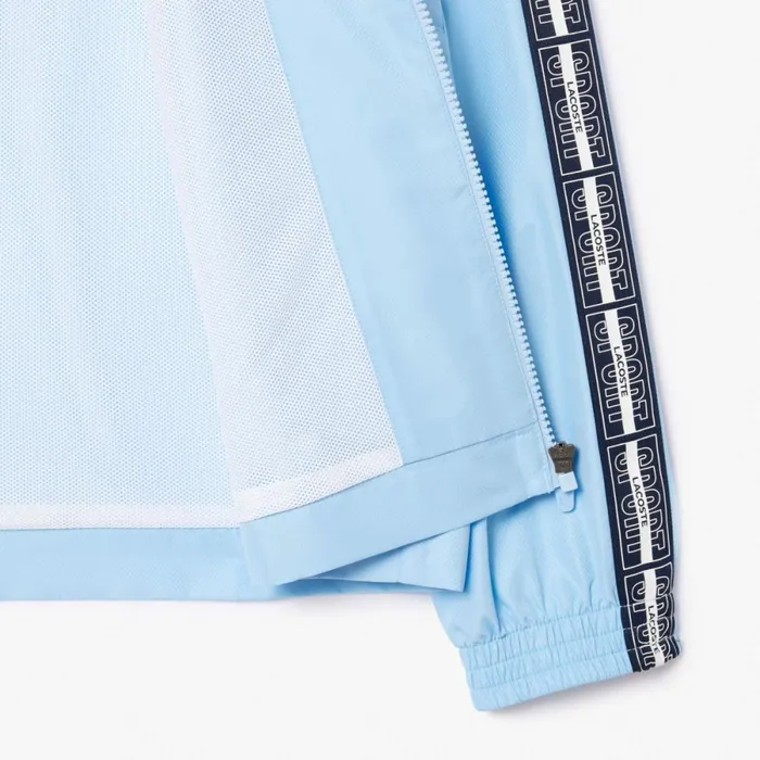 Jackets and Coats Men Lacoste Men039s Recycled Fabric Tennis Sweatsuit Pastel Blue Hbp