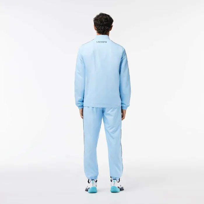 Jackets and Coats Men Lacoste Men039s Recycled Fabric Tennis Sweatsuit Pastel Blue Hbp