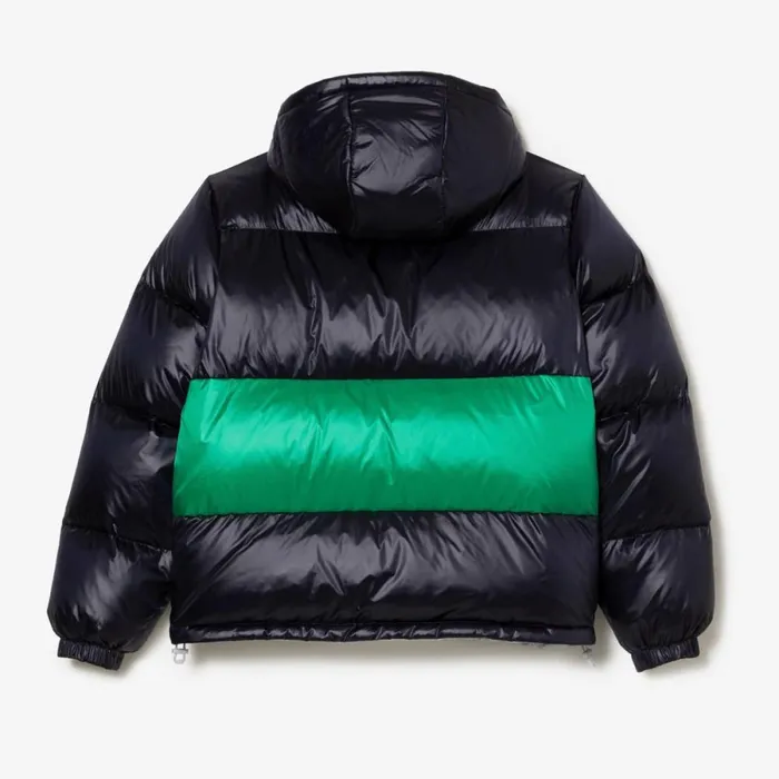Jackets and Coats Men Lacoste Men039s Reversible Colorblock Accent Down Jacket Navy Blue White Grey Qiw