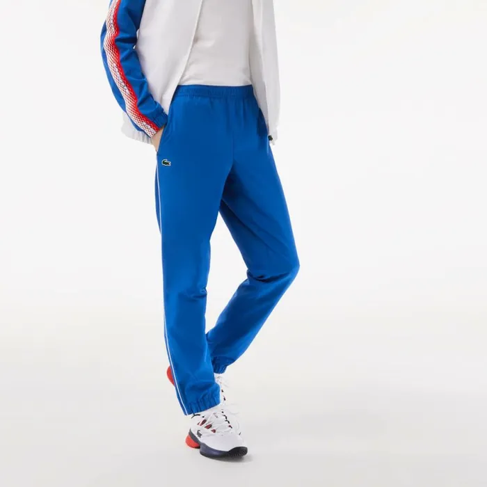 Jackets and Coats Men Lacoste Mens Regular Fit Tennis Sweatsuit White Blue White Wmi