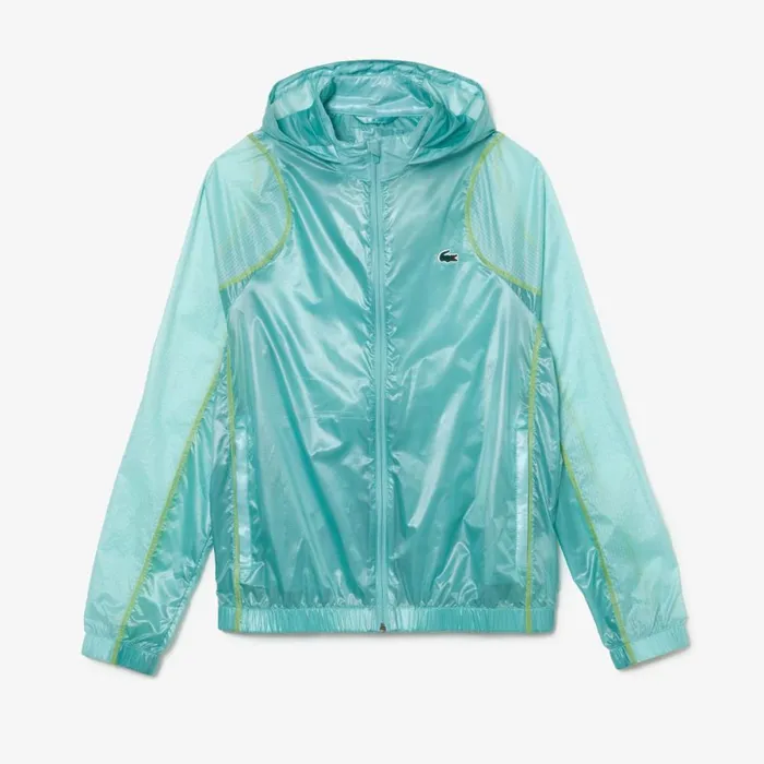 Jackets and Coats Men Lacoste Mens SPORT Waterproof Windbreaker Green Light Green Yellow Br8