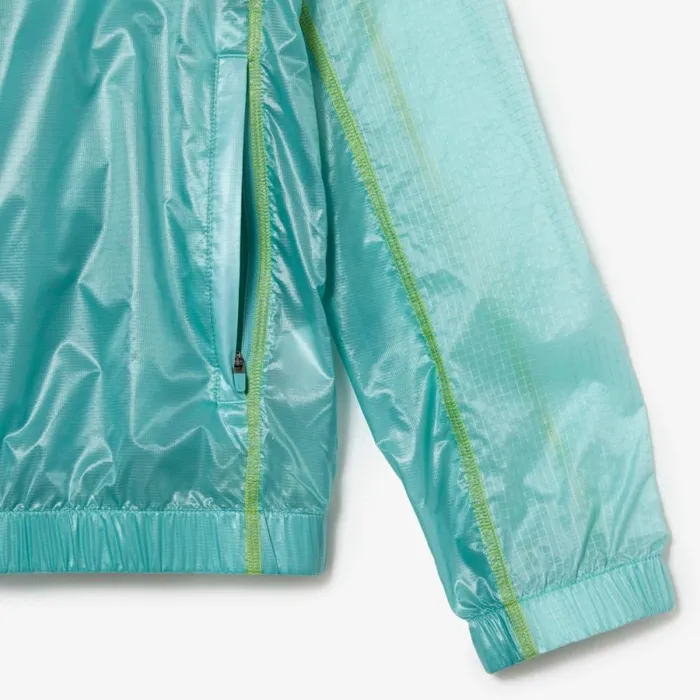 Jackets and Coats Men Lacoste Mens SPORT Waterproof Windbreaker Green Light Green Yellow Br8