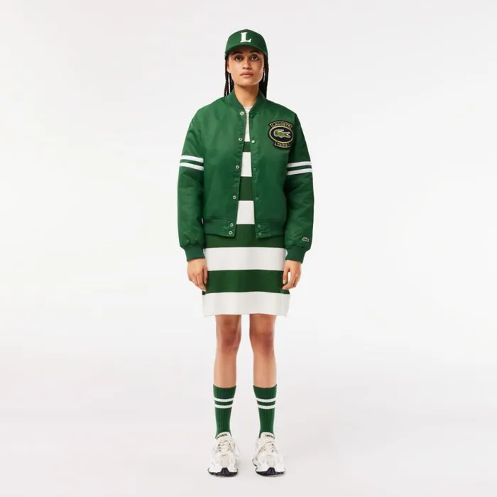 Jackets and Coats Men Lacoste Unisex Archive Badge Bomber Jacket Pine Green 132