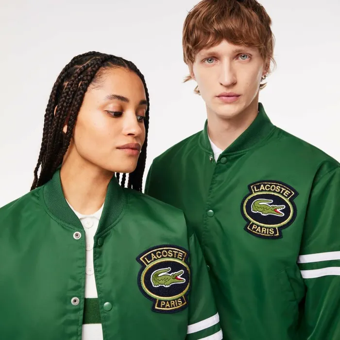Jackets and Coats Men Lacoste Unisex Archive Badge Bomber Jacket Pine Green 132