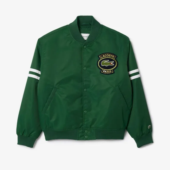 Jackets and Coats Men Lacoste Unisex Archive Badge Bomber Jacket Pine Green 132