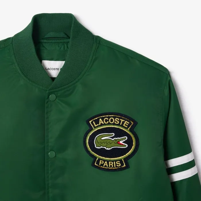 Jackets and Coats Men Lacoste Unisex Archive Badge Bomber Jacket Pine Green 132