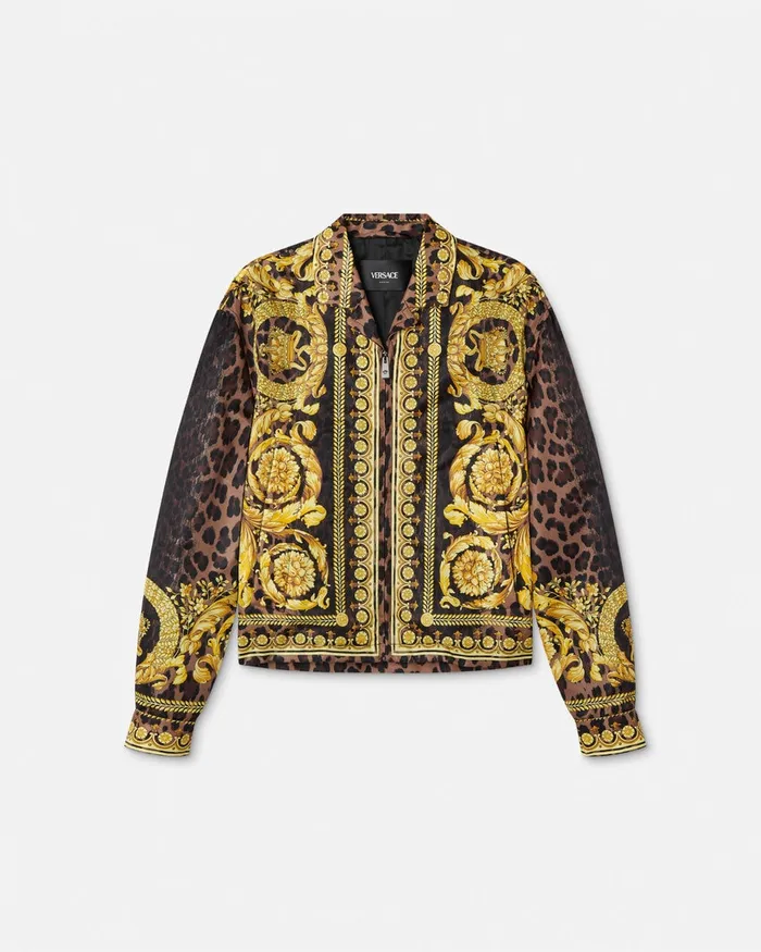 Jackets and Coats Men Versace Wild Barocco Blouson Jacket Animalier