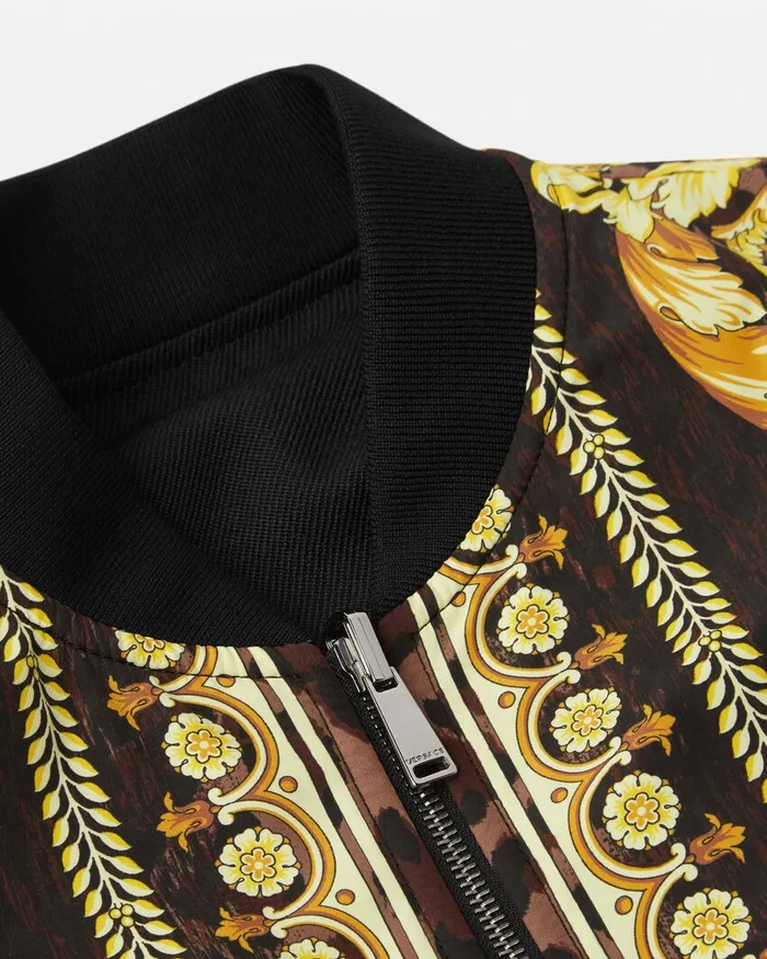 Jackets and Coats Men Versace Wild Barocco Reversible Bomber Jacket Animalier