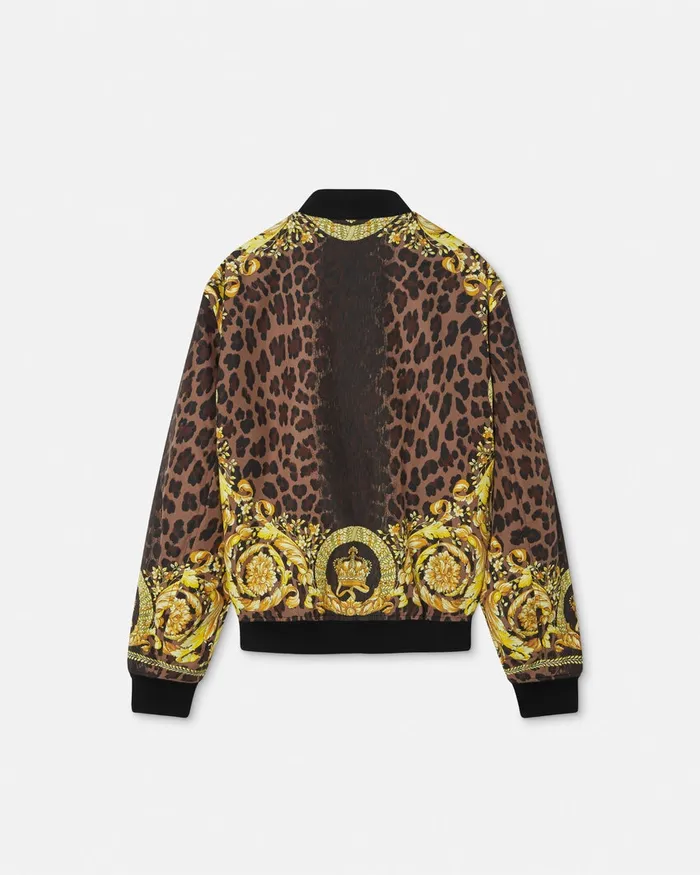 Jackets and Coats Men Versace Wild Barocco Reversible Bomber Jacket Animalier