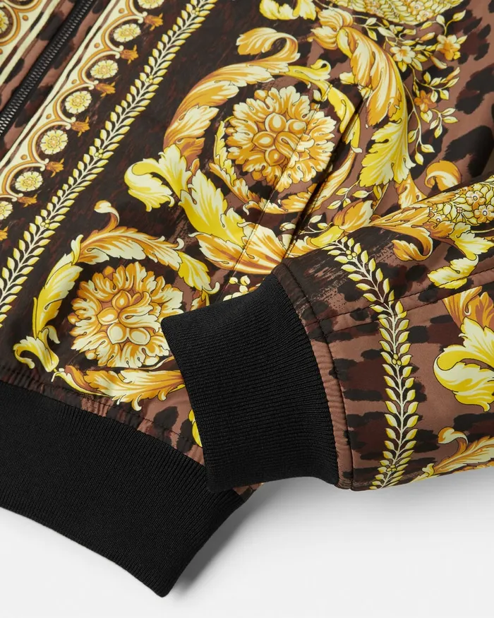 Jackets and Coats Men Versace Wild Barocco Reversible Bomber Jacket Animalier