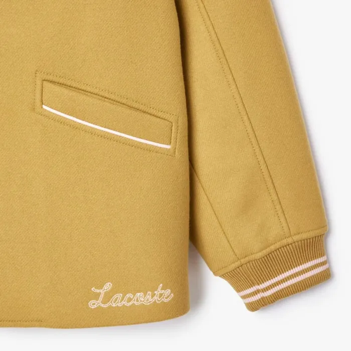 Jackets and Coats MenWomen Lacoste Lacoste X Le FLEUR Varsity Jacket Yellow Tei