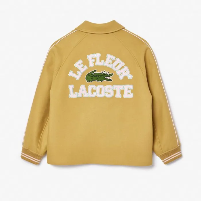 Jackets and Coats MenWomen Lacoste Lacoste X Le FLEUR Varsity Jacket Yellow Tei