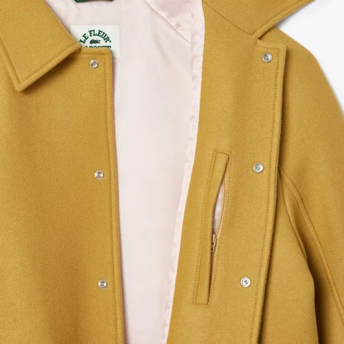 Jackets and Coats MenWomen Lacoste Lacoste X Le FLEUR Varsity Jacket Yellow Tei