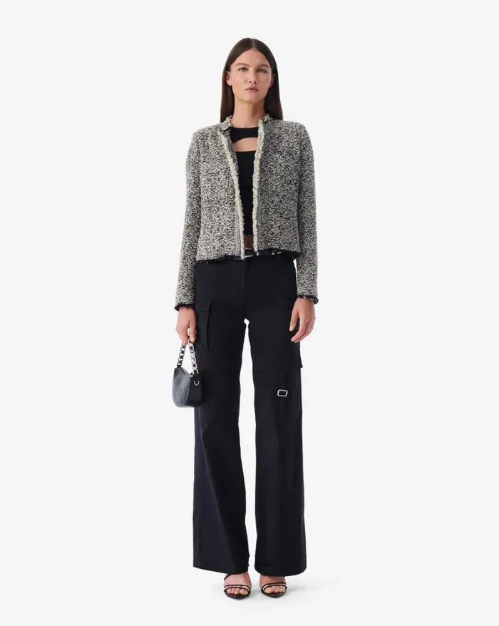 Jackets and Coats Women IRO HAZELA FRINGED TWEED JACKET